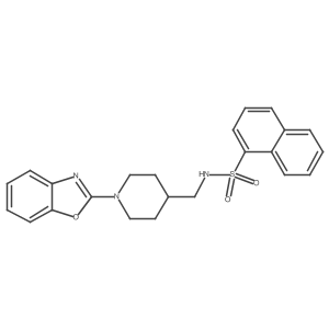 N-((1-(benzo[d]oxazol-2-yl)piperidin-4-yl)methyl)naphthalene-1-sulfonamide结构式