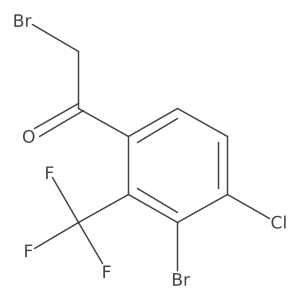 3'-Bromo-4'-chloro-2'-(trifluoromethyl)phenacyl bromide Structure