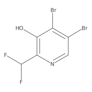 4,5-Dibromo-2-(difluoromethyl)pyridin-3-ol结构式