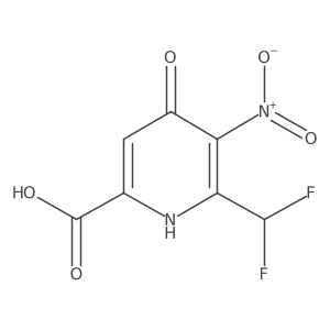 2-(Difluoromethyl)-4-hydroxy-3-nitropyridine-6-carboxylic acid结构式