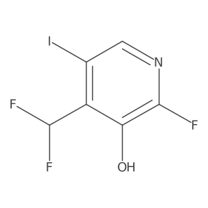 4-(Difluoromethyl)-2-fluoro-5-iodopyridin-3-ol结构式