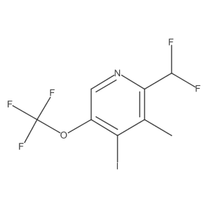 2-(Difluoromethyl)-4-iodo-3-methyl-5-(trifluoromethoxy)pyridine Structure