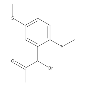 1-(2,5-Bis(methylthio)phenyl)-1-bromopropan-2-one Structure