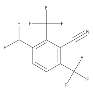 3-(Difluoromethyl)-2,6-bis(trifluoromethyl)benzonitrile Structure
