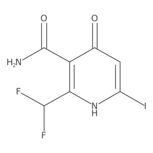 2-(Difluoromethyl)-4-hydroxy-6-iodopyridine-3-carboxamide结构式