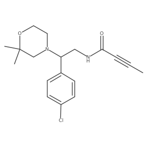 N-[2-(4-chlorophenyl)-2-(2,2-dimethylmorpholin-4-yl)ethyl]but-2-ynamide结构式