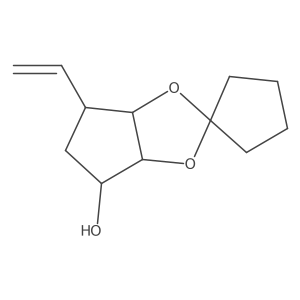 Spiro[4H-cyclopenta-1,3-dioxole-2,1a(2)-cyclopentan]-4-ol, 6-ethenyltetrahydro- Structure