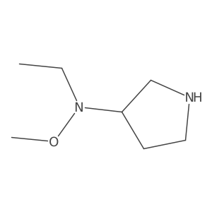 N-Ethyl-N-methoxypyrrolidin-3-amine结构式