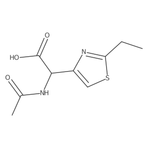 2-acetamido-2-(2-ethylthiazol-4-yl)acetic acid Structure