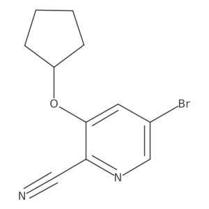 5-Bromo-3-(cyclopentyloxy)-2-pyridinecarbonitrile结构式