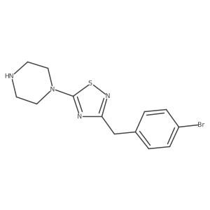 1-{3-[(4-Bromophenyl)methyl]-1,2,4-thiadiazol-5-yl}piperazine结构式