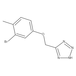 5-[(3-Bromo-4-methylphenoxy)methyl]-1H-1,2,3,4-tetrazole Structure