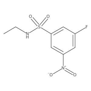 N-ethyl-3-fluoro-5-nitrobenzene-1-sulfonamide结构式