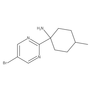 1-(5-Bromopyrimidin-2-yl)-4-methylcyclohexan-1-amine结构式