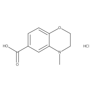 4-methyl-3,4-dihydro-2H-1,4-benzoxazine-6-carboxylic acid hydrochloride结构式