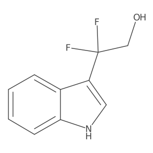 2,2-difluoro-2-(1H-indol-3-yl)ethan-1-ol结构式