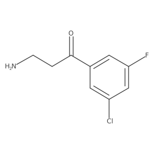 3-Amino-1-(3-chloro-5-fluorophenyl)propan-1-one结构式