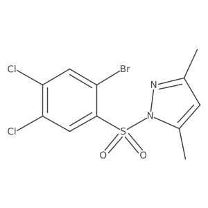 1-(2-bromo-4,5-dichlorobenzenesulfonyl)-3,5-dimethyl-1H-pyrazole Structure
