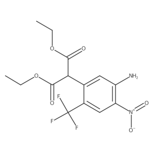 Diethyl 2-(5-amino-4-nitro-2-(trifluoromethyl)phenyl)malonate结构式