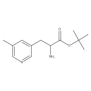 Tert-butyl 2-amino-3-(5-methylpyridin-3-yl)propanoate结构式