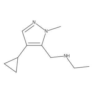 [(4-cyclopropyl-1-methyl-1H-pyrazol-5-yl)methyl](ethyl)amine结构式