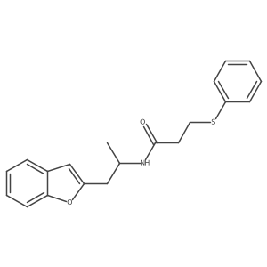 N-(1-(benzofuran-2-yl)propan-2-yl)-3-(phenylthio)propanamide结构式
