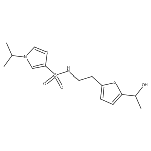 N-(2-(5-(1-hydroxyethyl)thiophen-2-yl)ethyl)-1-isopropyl-1H-imidazole-4-sulfonamide Structure