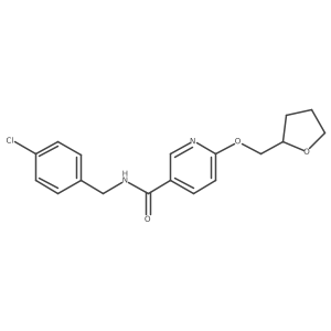 N-(4-chlorobenzyl)-6-((tetrahydrofuran-2-yl)methoxy)nicotinamide结构式