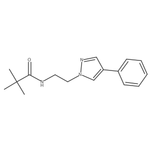 N-(2-(4-phenyl-1H-pyrazol-1-yl)ethyl)pivalamide Structure