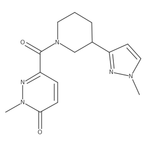 2-methyl-6-(3-(1-methyl-1H-pyrazol-3-yl)piperidine-1-carbonyl)pyridazin-3(2H)-one Structure