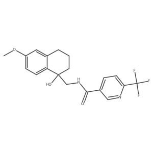 N-((1-hydroxy-6-methoxy-1,2,3,4-tetrahydronaphthalen-1-yl)methyl)-6-(trifluoromethyl)nicotinamide Structure