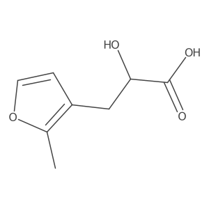 2-Hydroxy-3-(2-methylfuran-3-yl)propanoic acid结构式