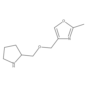 2-Methyl-4-{[(pyrrolidin-2-yl)methoxy]methyl}-1,3-oxazole结构式