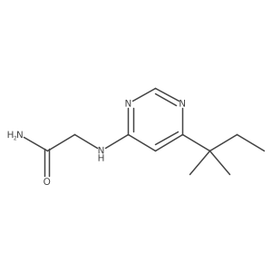 2-{[6-(2-Methylbutan-2-yl)pyrimidin-4-yl]amino}acetamide结构式