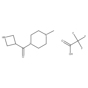 Azetidin-3-yl(4-methylpiperazin-1-yl)methanone 2,2,2-trifluoroacetate Structure
