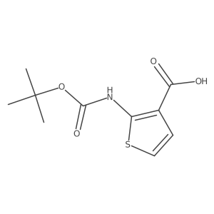 2-((tert-Butoxycarbonyl)amino)thiophene-3-carboxylic acid结构式