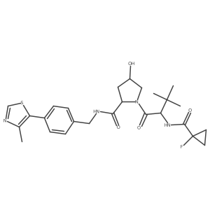 N-[(1-Fluorocyclopropyl)carbonyl]-3-Methyl-L-Valyl-(4r)-4-Hydroxy-N-[4-(4-Methyl-1,3-Thiazol-5-Yl)benzyl]-L-Prolinamide Structure