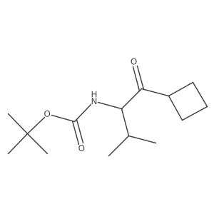 tert-butyl N-[(2S)-1-cyclobutyl-3-methyl-1-oxobutan-2-yl]carbamate Structure
