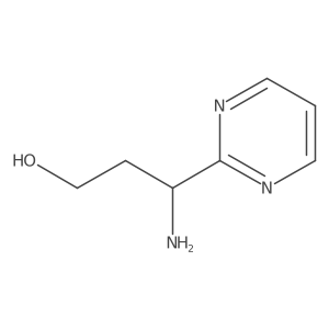 (3R)-3-amino-3-(pyrimidin-2-yl)propan-1-ol结构式