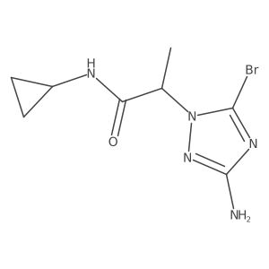 2-(3-amino-5-bromo-1H-1,2,4-triazol-1-yl)-N-cyclopropylpropanamide Structure