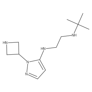 1-(azetidin-3-yl)-N-[2-(tert-butylamino)ethyl]-1H-pyrazol-5-amine结构式