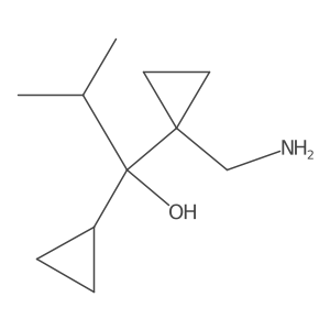 1-[1-(Aminomethyl)cyclopropyl]-1-cyclopropyl-2-methylpropan-1-ol结构式