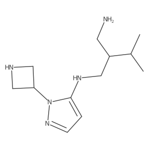 N-[2-(aminomethyl)-3-methylbutyl]-1-(azetidin-3-yl)-1H-pyrazol-5-amine Structure