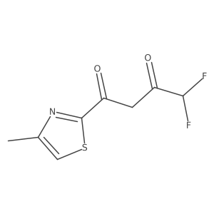 4,4-Difluoro-1-(4-methyl-1,3-thiazol-2-yl)butane-1,3-dione Structure