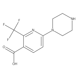 6-(Piperazin-1-yl)-2-(trifluoromethyl)pyridine-3-carboxylic acid结构式