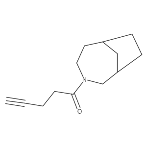 1-{3-Azabicyclo[4.2.1]nonan-3-yl}pent-4-yn-1-one结构式
