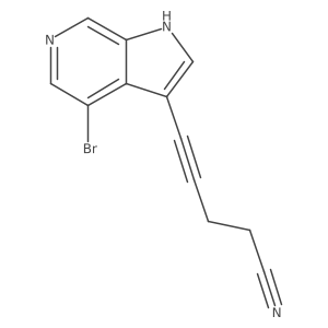5-{4-bromo-1H-pyrrolo[2,3-c]pyridin-3-yl}pent-4-ynenitrile结构式