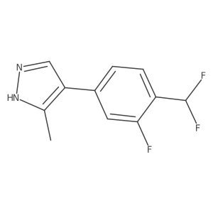 4-[4-(difluoromethyl)-3-fluorophenyl]-3-methyl-1H-pyrazole结构式