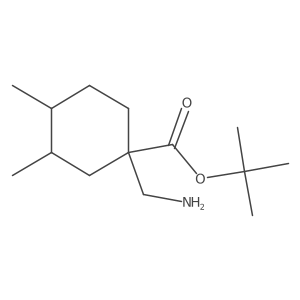 Tert-butyl 1-(aminomethyl)-3,4-dimethylcyclohexane-1-carboxylate结构式
