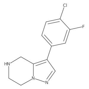 3-(4-chloro-3-fluorophenyl)-4H,5H,6H,7H-pyrazolo[1,5-a]pyrazine Structure